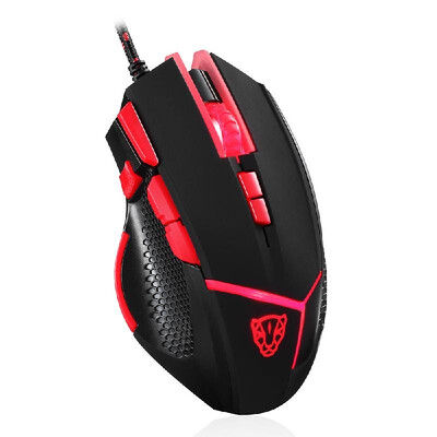 

Motospeed Wired Mouse Gaming Mouse 4000DPI 9 Buttons Optical Mice with Weight Tuning Set Non-slip Design with LED Light FireSnipe