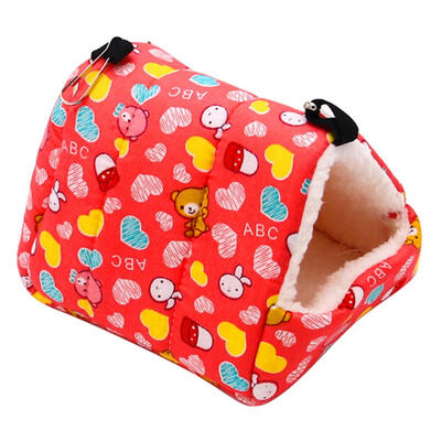 

Pet Animal Nest Plush Bird Cave Cage Warm Hanging Bed Hut Tent Toy House