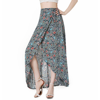 

Roseonmyhand Womens Boho High Waist Skirt Summer Casual Beach Maxi Long Dress Floral Skirt
