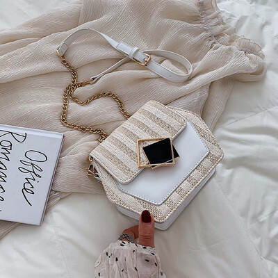 

Ins fashion texture hit color popular Korean version hundred lap chain bag woman 2019 new single shoulder oblique satchel