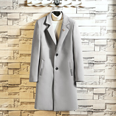 

Toponeto Mens Autumn Winter Casual Coat Long Sleeved Large Size Lengthened Jacket