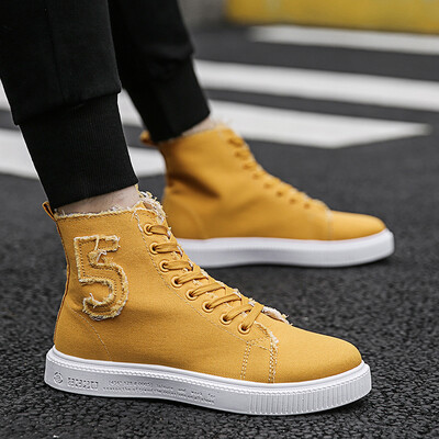 

Summer Tremble Mens Shoes Sports Gao Bang Chao Shoes Autumn Leisure Canvas Board Shoes