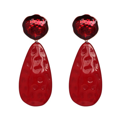 

JURAN 2018 Ethnic Heart crystal dangle statement dangle earrings wedding Jewelry Vintage big black boho za earrings for women