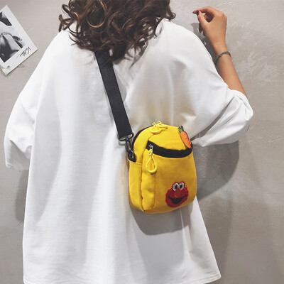 

Foreign cute little bag female bag 2019 new fashion canvas bag summer small fresh wild ins messenger bag