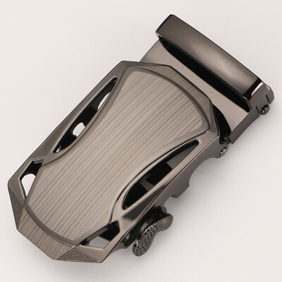

New belt leather mens automatic buckle belt gold alloy buckle custom-made trademark