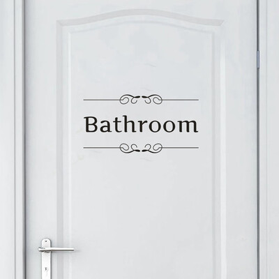 

Gobestart Bathroom Home Decor Wall Sticker Decal Bedroom Door Vinyl Art Mural