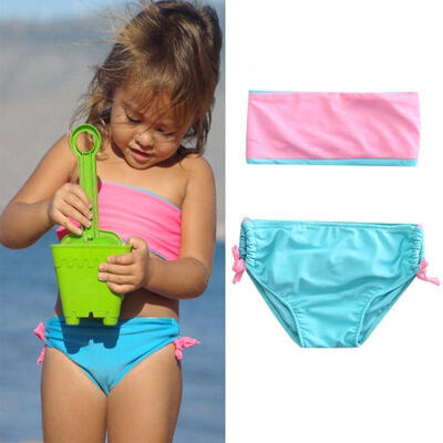

2Pcs Toddler Kids Baby Girls Swimsuit Swimwear Bathing Suit Tankini Bikini Set