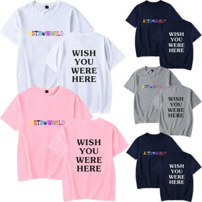 

Fashion Men&Women Travis scott astroworld T-shirt short sleeve Summer Casual Top