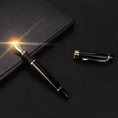 

Siaonvr Matte Frosted Deluxe Black JinHao X450 Fountain Pen 05mm Extra Fine Nib