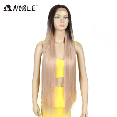 

Noble Hair Wigs For Black Women Straight Synthetic Lace Front Hair 38 Inch Ombre Lace Front Wig Cosplay Blonde Lace Front Wig