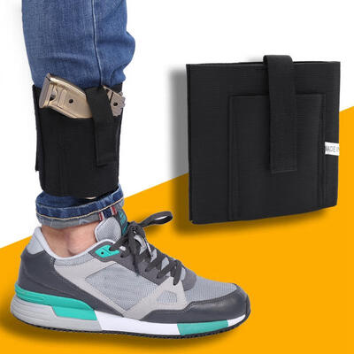 

Greensen Black Polyester Concealed Carry Ankle Leg Pistol Gun Holster With Elastic Secure Strap For G17