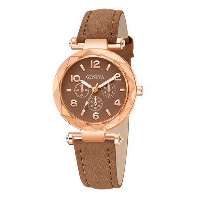 

RM Geneva Fashion Womens Watch Roman Numerals Leather Analog Quartz Wrist Watches