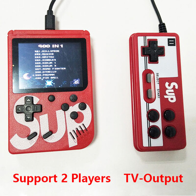 

Retro Video Handheld Game ConsoleGamepad Support 2 Players Doubles 30 Inch Color LCD Game Player Built-in 400 Games TV Out