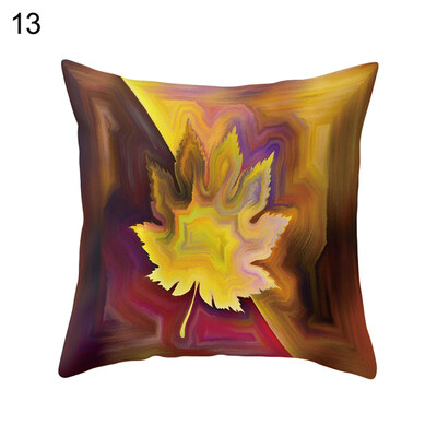 

Colorful Maple Ginkgo Pine Leaf Pillow Case Cushion Cover Car Cafe Office Decor