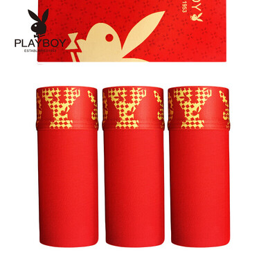 

Playboy red mens underwear Chinese red male boxer 5523-3 red