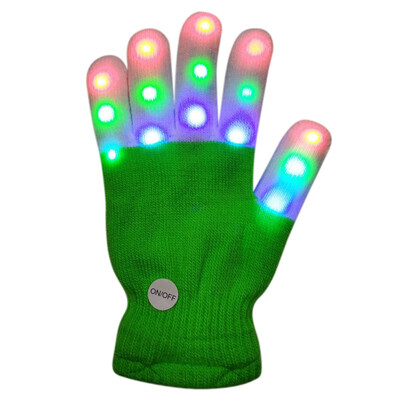 

1pc Halloween Children LED Gloves Keep Warm Gloves LED Gloves 7 Light Modes Finger Light Finger Toys Party Supplies