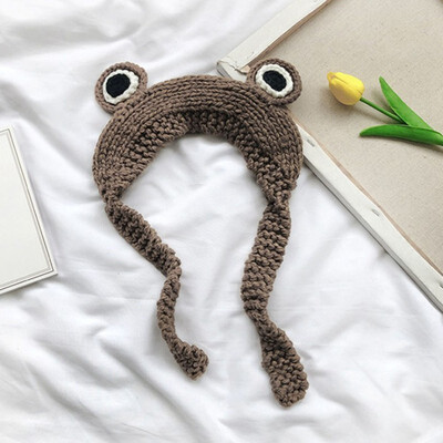 

Winter Warm Baby Beanies Earflaps Hat Infant Toddler Girls Boys Soft Knitted Fur Ball Hats Kids Winter Hat