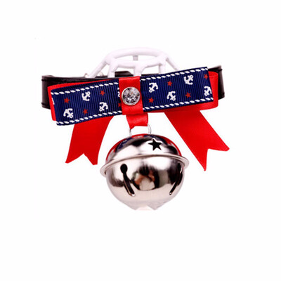 

British style Cat & Dogs Pet Collar Bow Tie Bell Collar For Small Pets