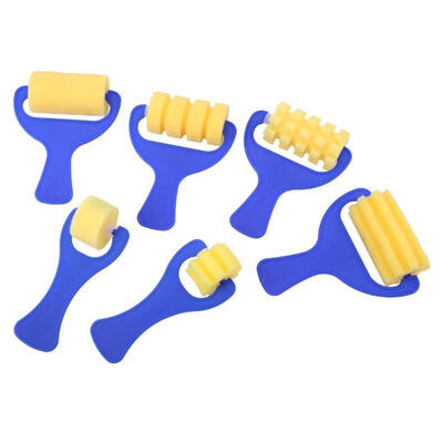 

Greensen 6PCS Kids Sponge Painting Roller Brushes Kit Child DIY Painting Tool Educational Paint Toy