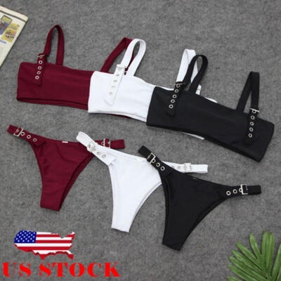 

US Womens Sexy Bikini set Push Up Padded Bandage Swimwear Swimsuit Bathing Suit