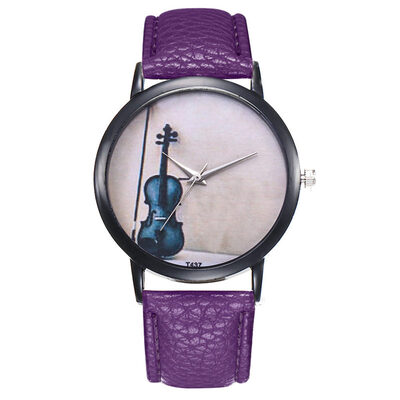 

Womens Watches Bayan Kol Saaty Fashion Simple Violin Pattern Watch Reloj De Mujer Montre Femme Acier Inoxydable