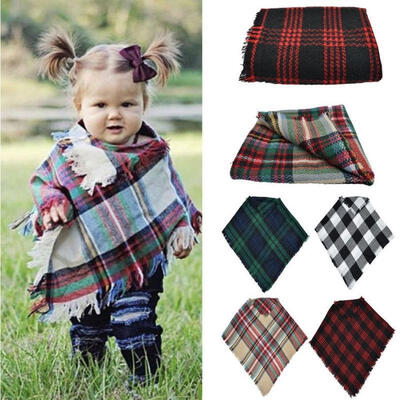 

Kids Baby Girls Boys Hooded Knitted Winter Warm Cape Cloak Wrap Outwear Shawl