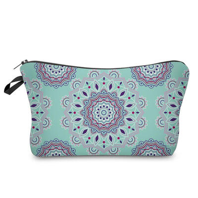 

Creative 3D Flower Print Travel Makeup Bags Waterproof Women Zipper Clutch