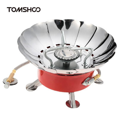 

TOMSHOO 2800W Outdoor Portable Collapsible Windproof Camping Backpacking Gas Stove Camping Equipment for Flat Butane Gas Cartridge