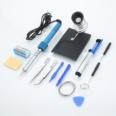

Ktaxon Hot 14 in1 60W 110V Electric Rework Adjustable Temperature Welder Soldering Iron Tools Kit Stand Desoldering Pump Set