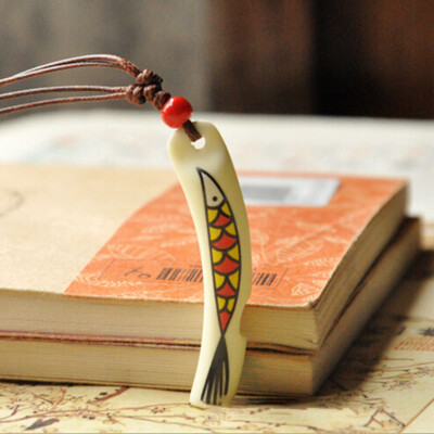 

Ceramic Hand-drawn Whistle Pendant Necklace Unisex Necklace Ceramic Jewelry TOP Necklace For Women For Girls