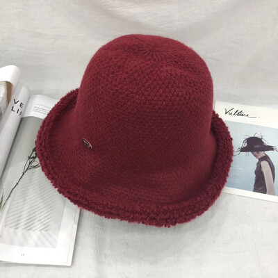 

Hat autumn&winter fashion wool warm hat solid color student fisherman hat personality knitted hat hundred set casual basin hat