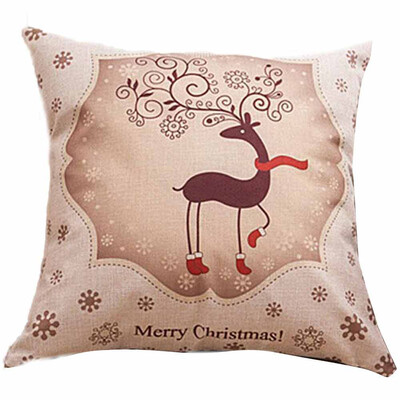

Tailored Merry Christmas Throw Pillow Cases Cafe Sofa Cushion Cover Home Decor