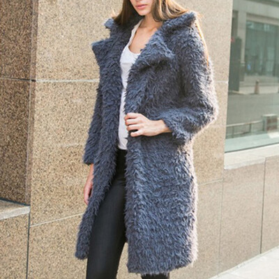 

Women Winter Warm Long Sleeve Coat Loose Open Front Jacket Outwear Lapel Tops