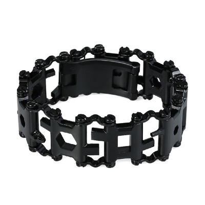 

29-in-1 Multi-functional Spliced Bracelet Wearable Multi-Tool Wristband Screwdriver Outdoor Travel Survival Emergency Tools