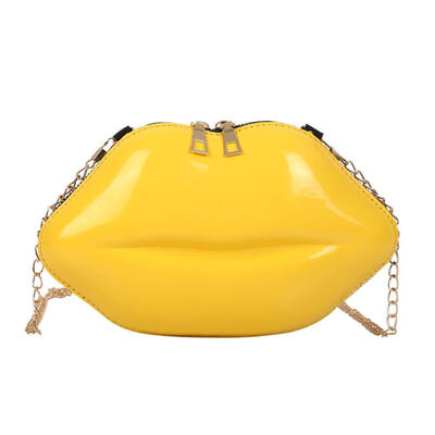 

Lips Women PVC Handbags Chain Messenger Bags Shoulder Evening Party Clutch