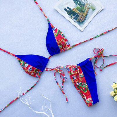 

Roseonmyhand Womens Bikini Print Set Swimsuit Two Piece Filled Bra Swimwear Beachwear