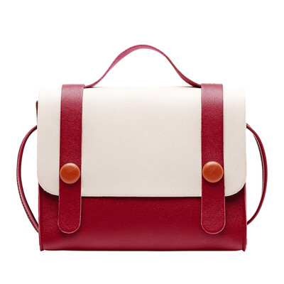 

Ladies Lychee Pattern Korean Version Contrast Totes Color Change Pockets Cute Messenger Bag Messenger Shoulder Bags