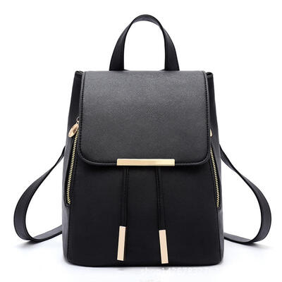 

Fashion Women Zipper Backpack Casual PU Leather Bag