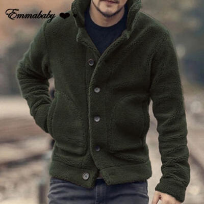 

Men Winter Teddy Bear Tops Casual Fluffy Fleece Fur Jacket Coat Outerwear