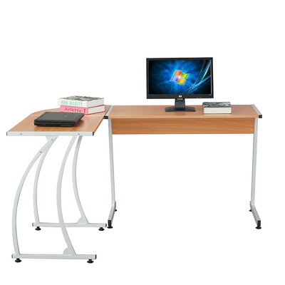 

Home Office -Shaped Computer Desk Workstation Modern Study Laptop Desk