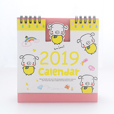 

Mohamm Cute Unicorn Flamingo 2019 Planner Desk Calendar Supplies Office Decoration Organizer
