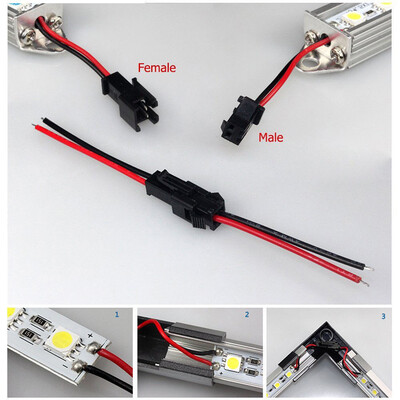 

Siaonvr 10Pairs 2PIN Male&Female Connector Wire Cable For 3528 5050 LED Strip Lights
