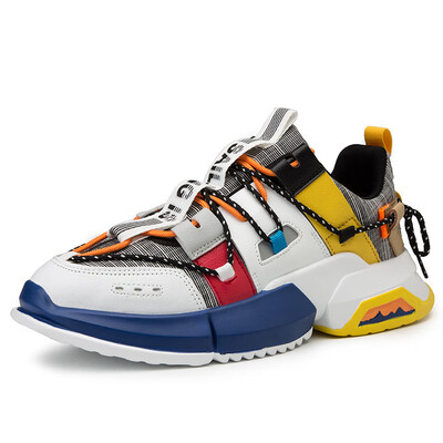 

Mens shoes casual color matching sneakers running shoes trend wild tide shoes mens ins old shoes