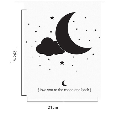 

〖Follure〗Love You To Moon And Back Wall Sticker Decal Mural DIY Home Decor