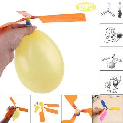 

YIWULA12PC Balloon Helicopter Flying Toy Child Birthday Xmas Party Bag Stocking Filler