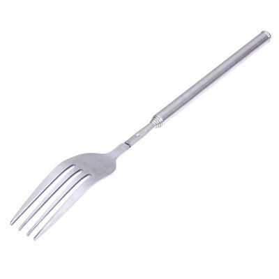 

New Hot Extendable Fork Stainless Steel Telescopic Fork Dinner Cutlery Gadgets BBQ Long Fork DIY Western Dinning Accessories