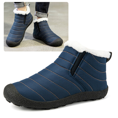 

Warm Snow Boots Women Men Winter Slip On Snow Boots Warm Ankle Boots with Warm Inner Lining
