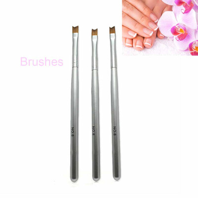 

〖Follure〗Women Gel Nail Brush Wood Handle Nylon Hair Brushes For French Nail