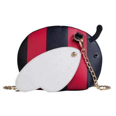 

Cute Bee Shape Shoulder Bags Women PU Leather Chain Zipper Messenger Bags