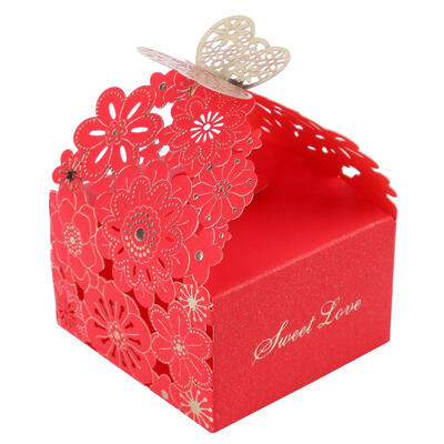 

10pcsSet Creative Hollow Laser Flower Candy Box Wedding Gift Wrapping Case